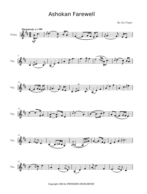 Ashokan farewell (violin&piano)