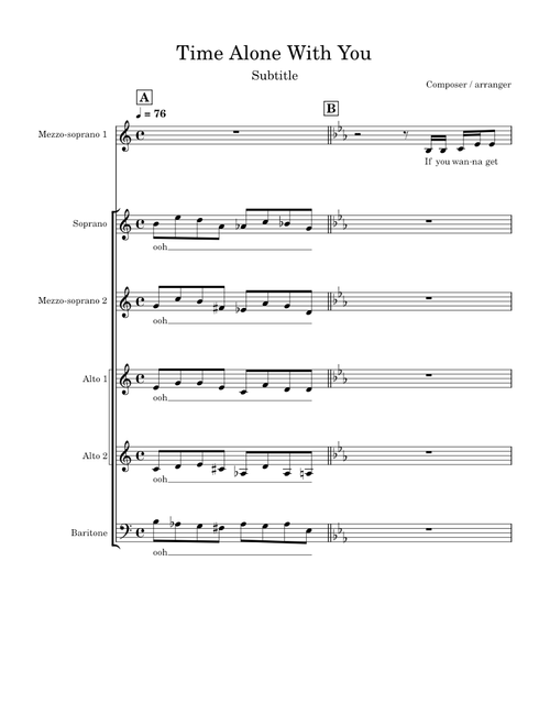 Time alone with you – Jacob Collier Time Alone With You – Jacob Collier Acapella SSAA