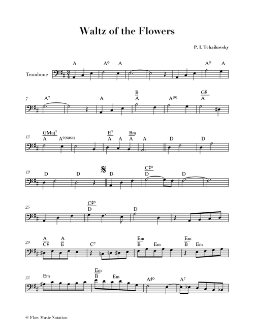 Waltz of the Flowers (from the Nutcracker) (Arr. DA Castro) - Piotr Ilitch Tchaikovski (Trombone Solo)