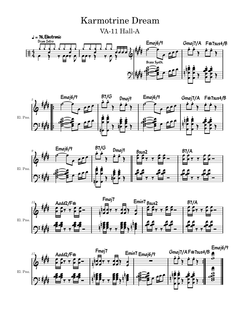 karmotrine-dream-garoad-lead-sheet-sheet-music-for-drum-group-jazz
