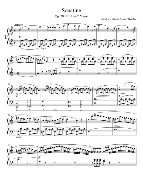 Sonatine (Op. 20, No. 1) - Friedrich Daniel Rudolf Kuhlau