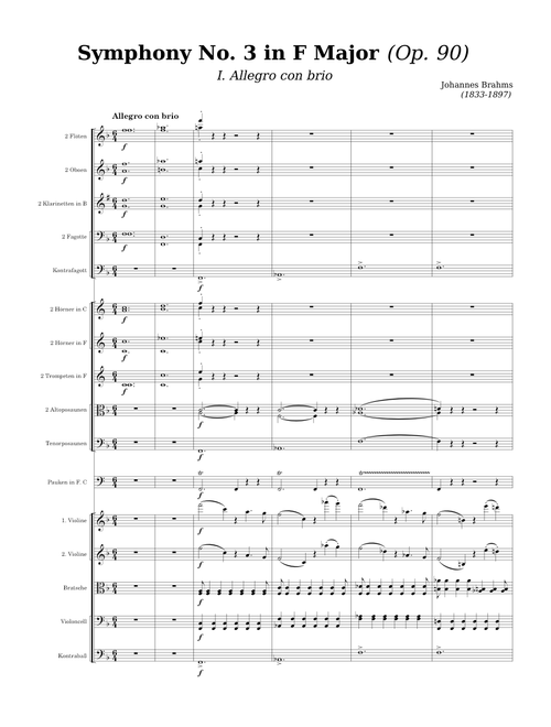 Brahms - Symphony No. 3 in F Major (Op. 90): I. Allegro con brio