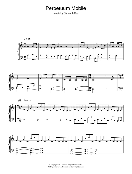 Perpetuum Mobile - Penguin Cafe Orchestra (Piano Solo)