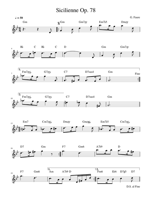 Sicilienne Op. 78