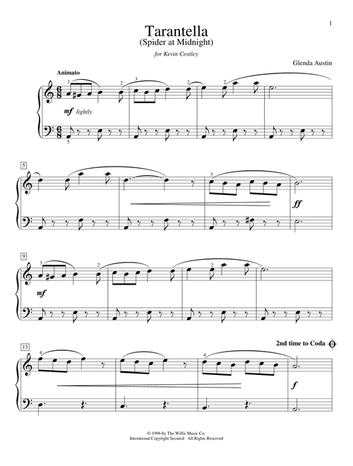 Tarantella (Spider At Midnight) - Glenda Austin (Educational Piano)