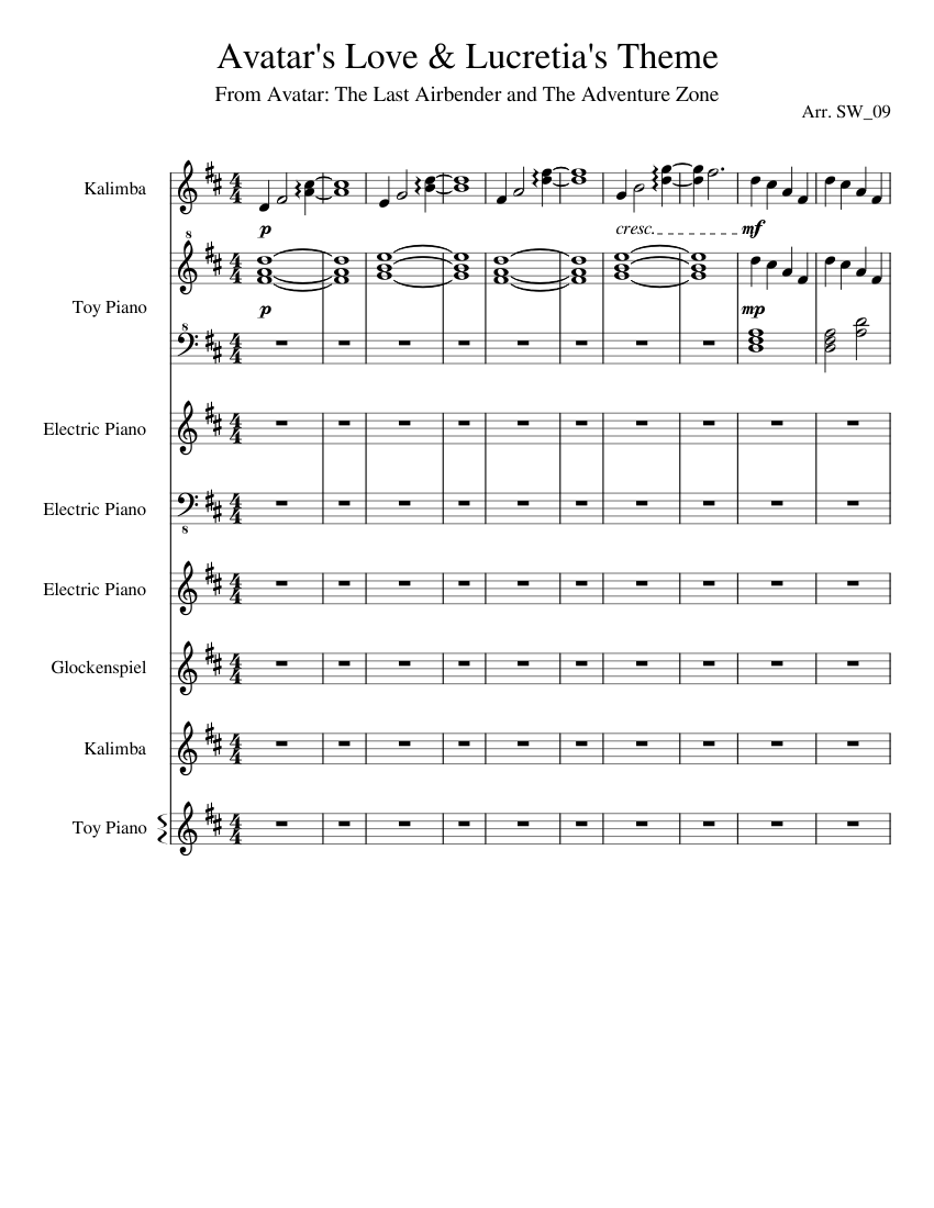 Avatar music on kalimba online