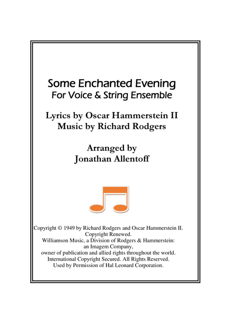 Some Enchanted Evening (Arr. Jonathan Allentoff) - Richard Rodgers (Small Ensemble)