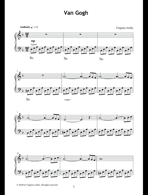 Van Gogh (Arr. Virginio Aiello) (Piano Solo)