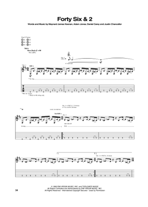 Play Official version of Third eye Sheet Music by Tool for