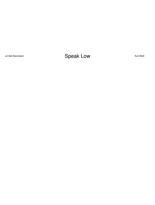 Speak Low