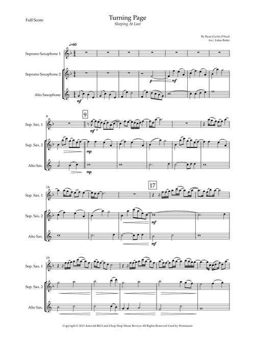 Turning Page (Arr. Fabio Britto) - Sleeping At Last (Woodwind Ensemble)