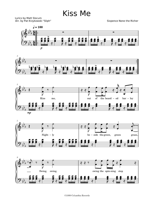 Kiss Me - Sixpence None the Richer