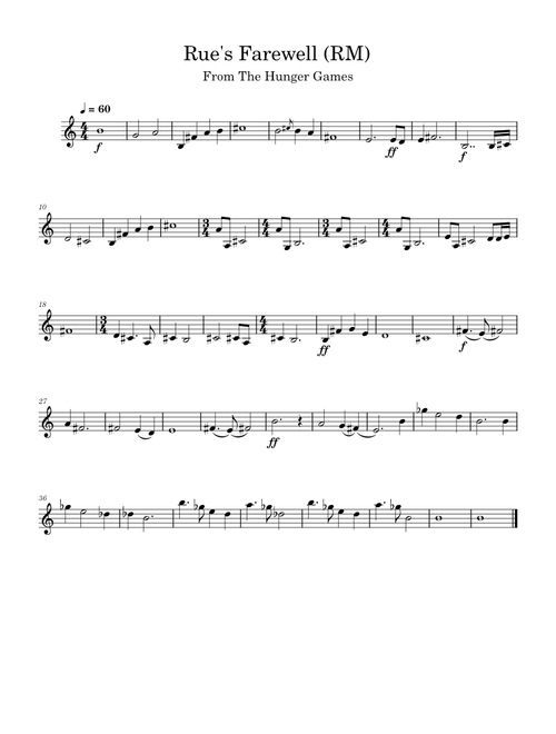 Rue's Farewell (Trumpet) - Remake