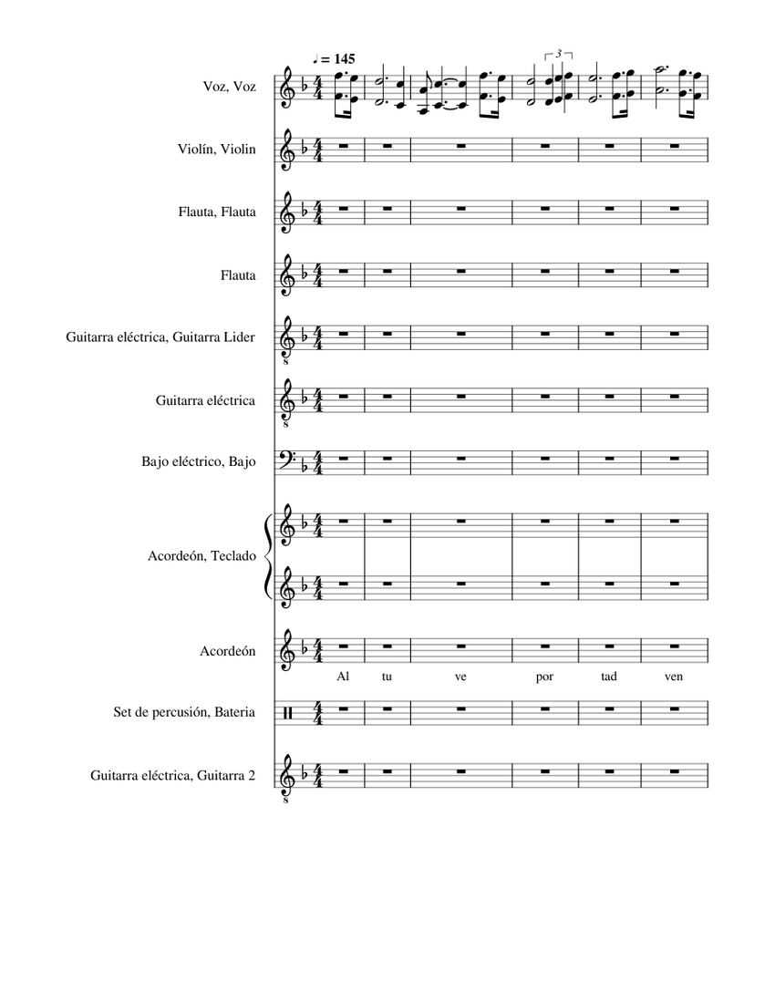La Posada de los Muertos - Mago de Oz Sheet Music for Accordion, Vocals ...