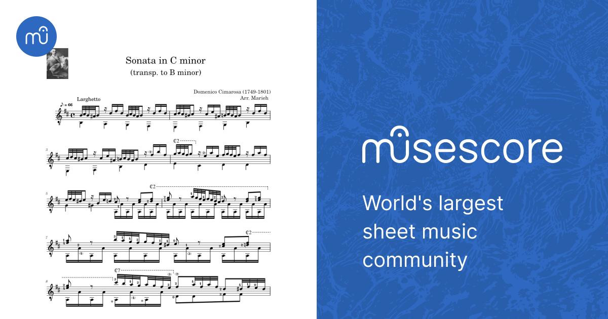 Sonata in C minor (transp. to B minor) – Domenico Cimarosa
