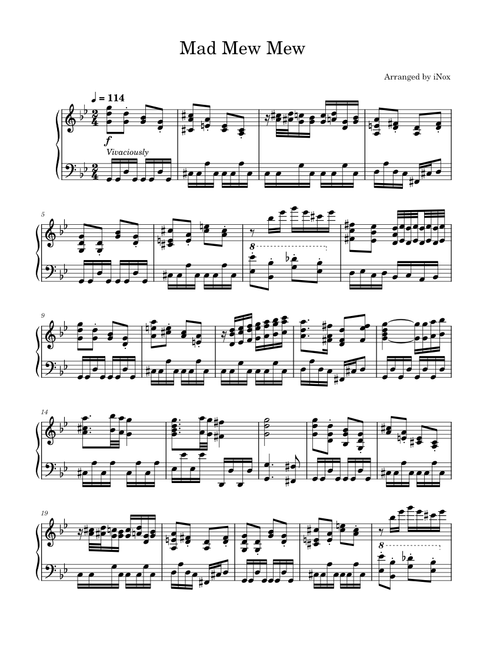 Undertale - Mad Mew Mew | Piano Arrangement