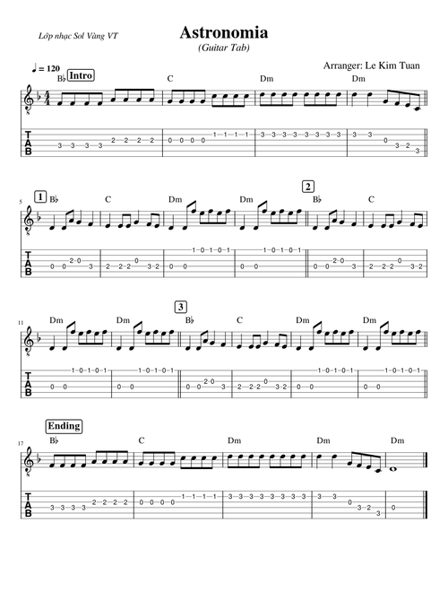Astronomia. guitar Tab easy