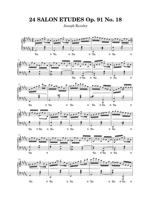Joseph Kessler - 24 Salon Etudes Op. 91 No. 18