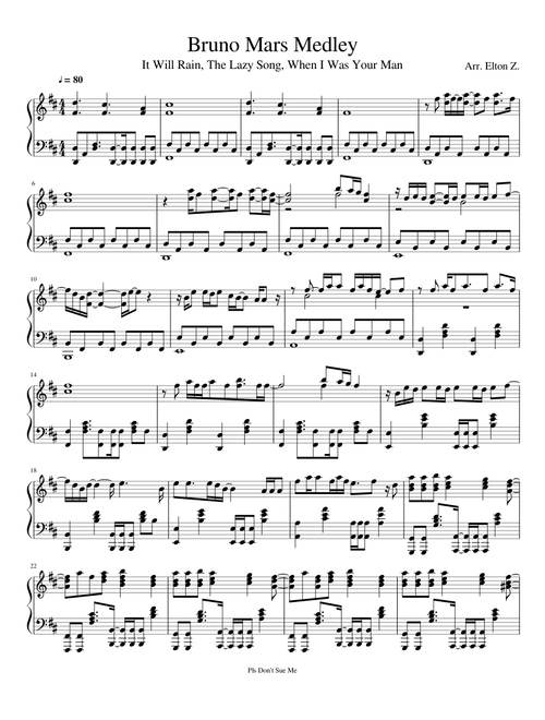 Bruno Mars Piano Medley 