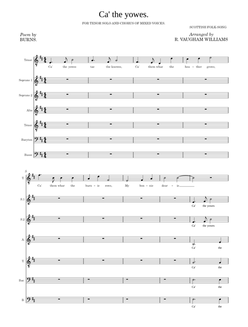 Ca' the Yowes, tae the knowes – Robert Burns Ca' the yowes