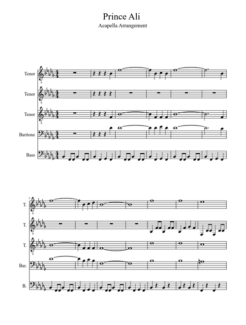 Prince Ali - Acapella TTTBB WIP