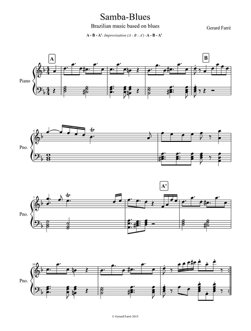Samba - Blues (Piano) - Op. 3
