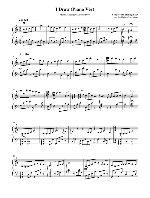 Mystic Messenger - I Draw (Piano Ver)