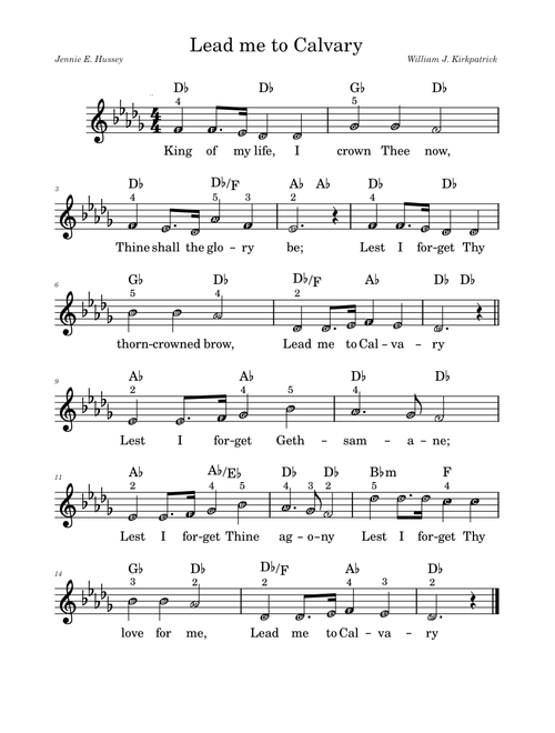 Lead me to calvary – William J. Kirkpatrick