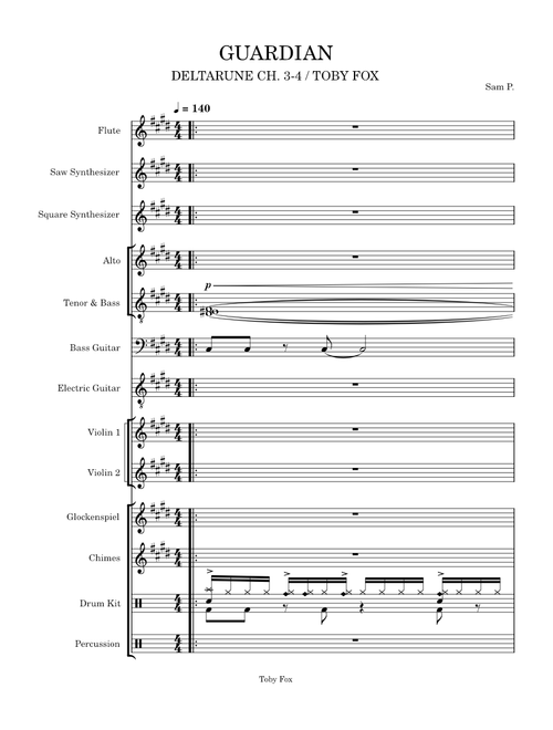 GUARDIAN - Toby Fox / Full Transcription