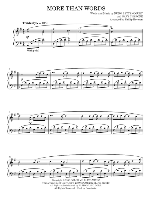 More than words - Extreme (Piano Solo)