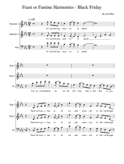 Feast or Famine Harmonies - Black Friday