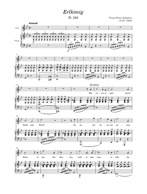 Erlkönig, D. 328 – Schubert