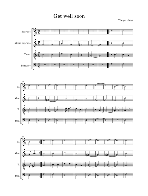 Get well soon - the perishers para coro by Alejandra Maccio