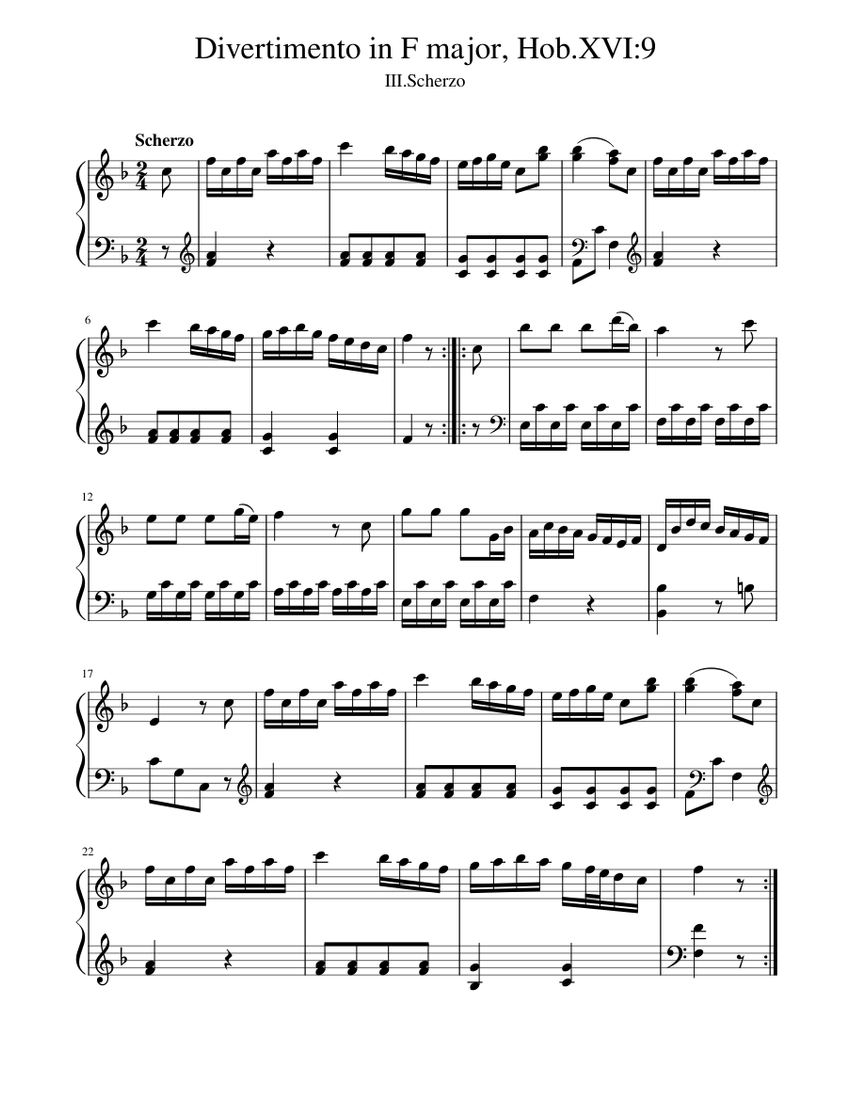 Harp Sheet Music: Fantasie on a Theme of Haydn by GRANDJANY, M.
