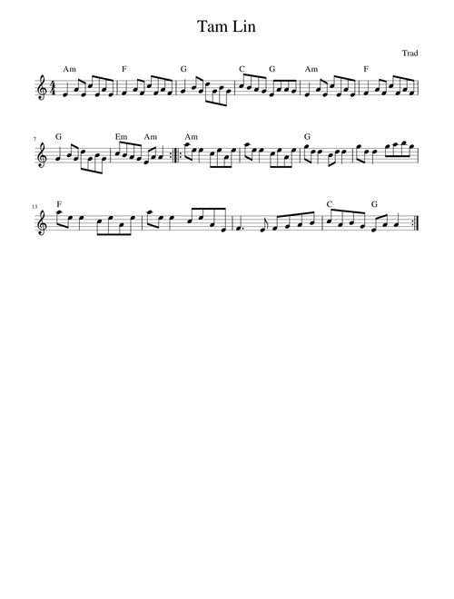 Traditional music - Tam Lin