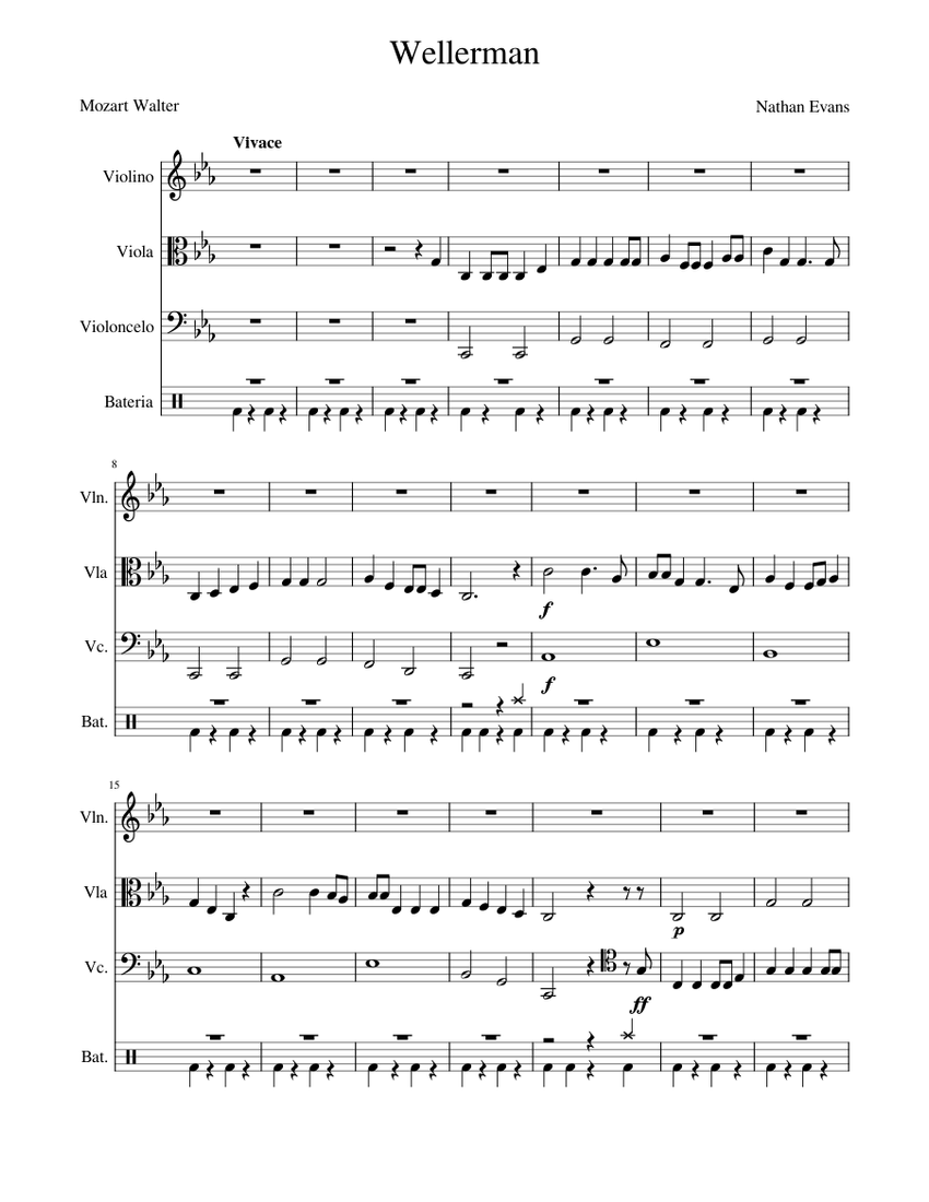 Wellerman Nathan Evans Wellerman Sheet music for Violin, Viola, Cello