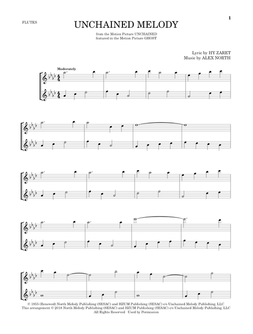 Unchained Melody - The Righteous Brothers (Flute Duet)