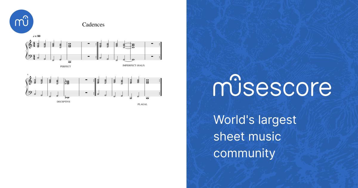 Cadences Sheet Music for Piano (Solo) easy | MuseScore.com