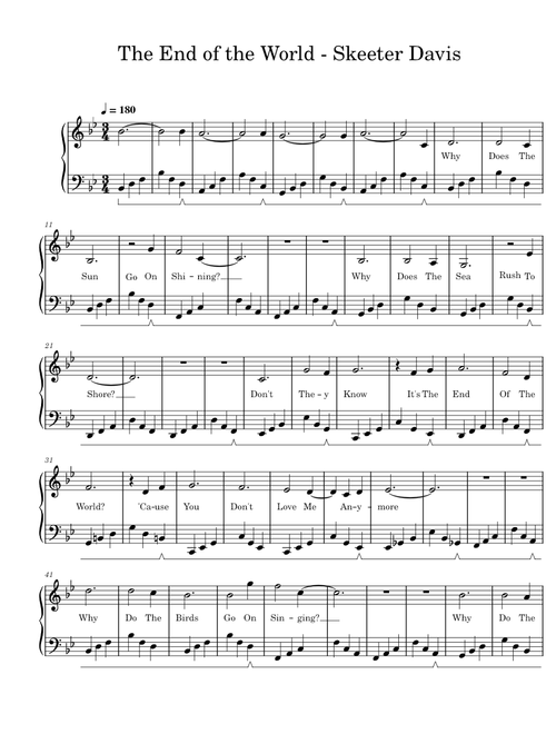 The End of the World (Easier Vers.) - Skeeter Davis