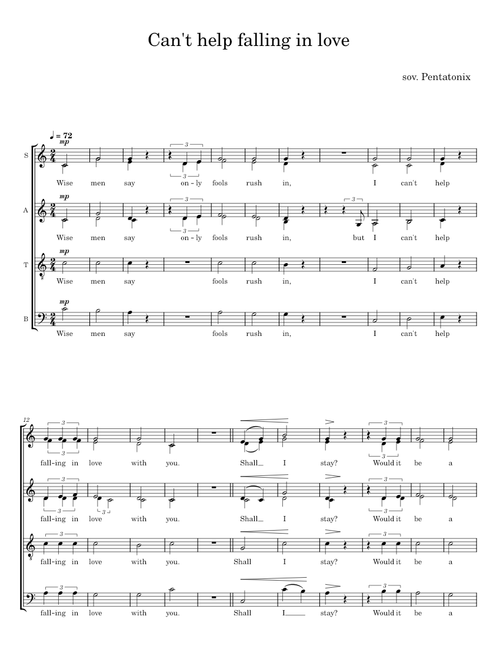 Can't Help Falling In Love - Pentatonix