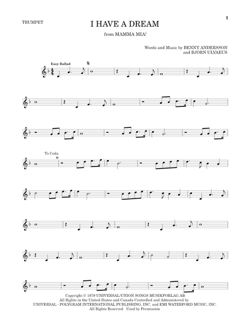 I Have A Dream - ABBA (Trumpet Solo)