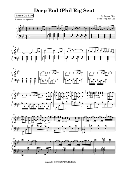 Deep End (Phil Rig Seu) (Arr. Piano Go Life) - Stray Kids (Piano Solo)