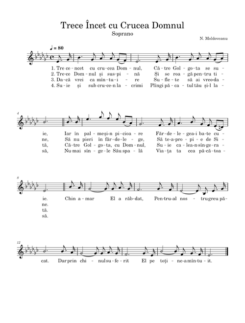 Trece Încet cu Crucea Domnul - Soprano
