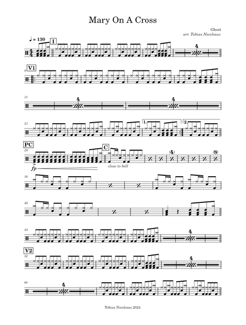 Mary On A Cross – Ghost (Drums)