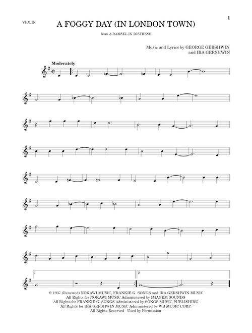 A Foggy Day (In London Town) - George Gershwin, Ira Gershwin (Violin Solo)