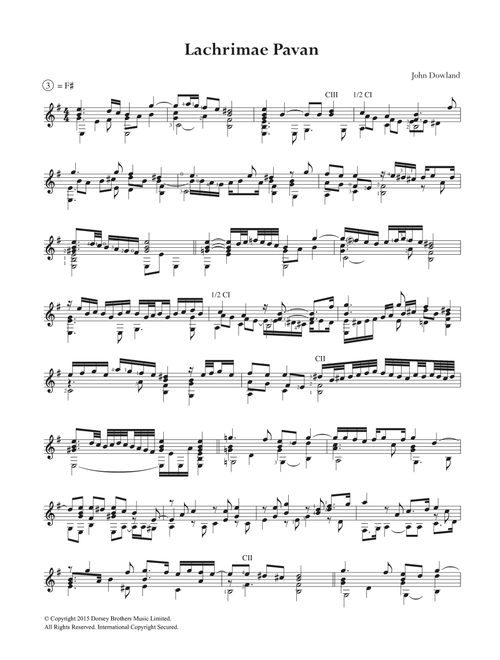 Lachrimae Pavan - John Dowland (Easy Guitar)