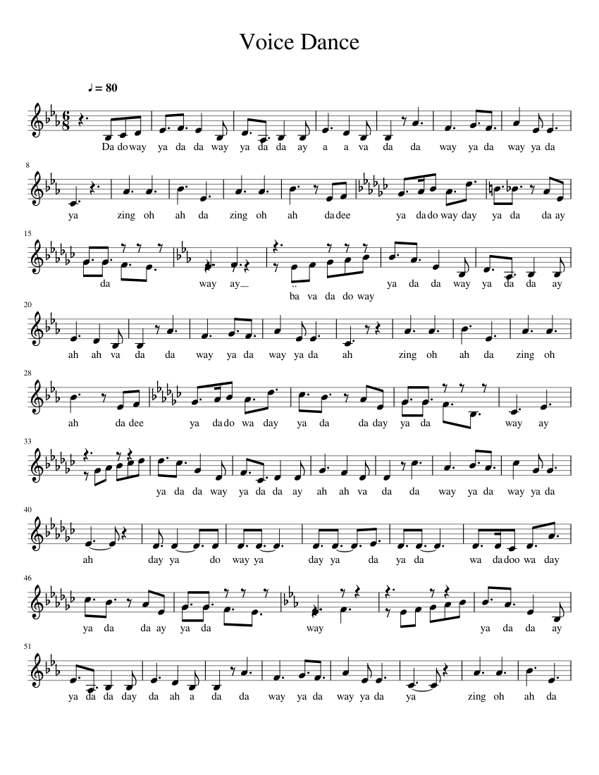 Voice Dance - Alto II Sheet music for Piano (Solo) Easy | Musescore.com