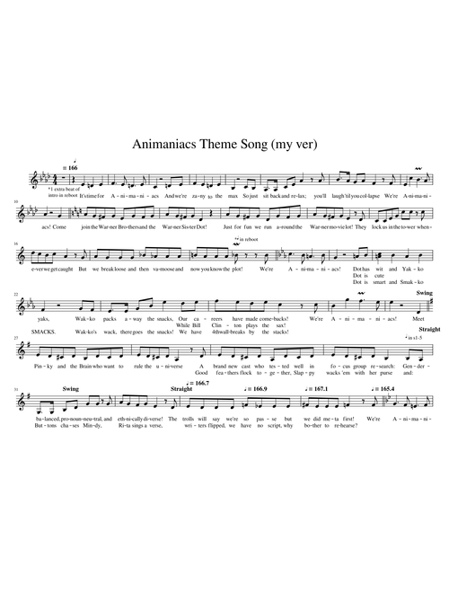 Animaniacs Theme Song (my version)
