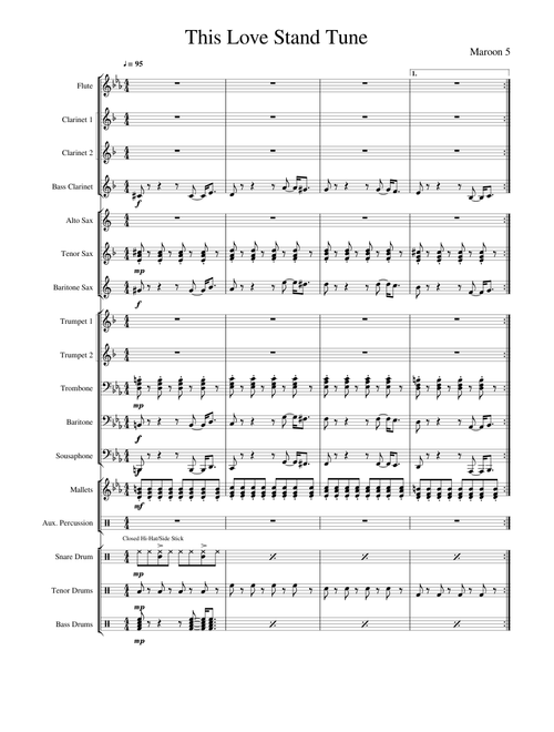 This Love by Maroon 5 for Pep Band