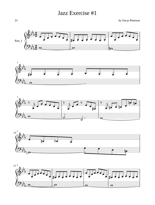 Oscar Peterson Jazz Exercise 1